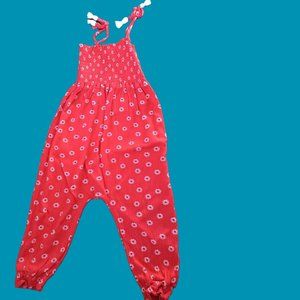 Jessica Simpson girls one piece red  flowers texture size 2T